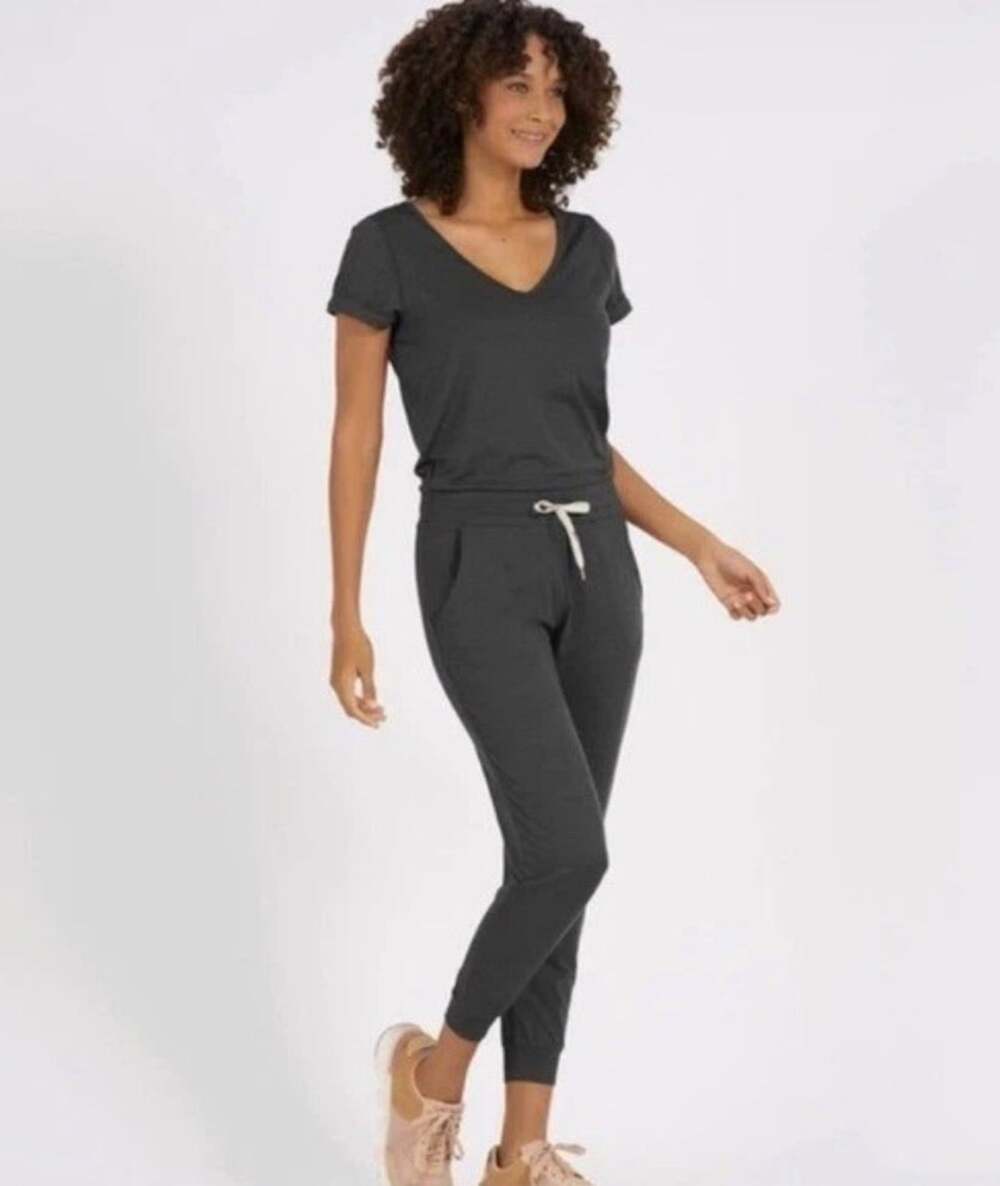 Vuori All Day Jumpsuit Charcoal Heather XS Athleisure
